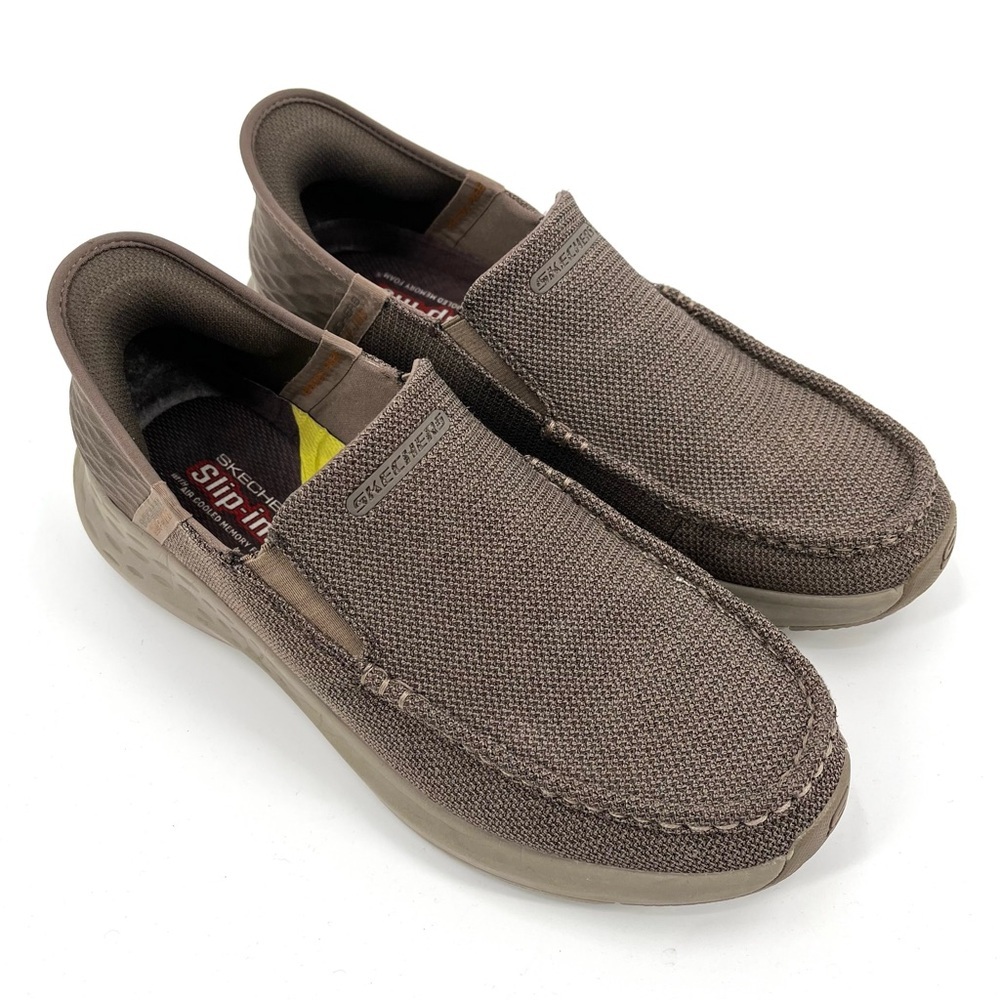 SKECHERS Slip-Ins Parson-Ralven Loafers Men 10 Tan Taupe Slide On Memory Foam